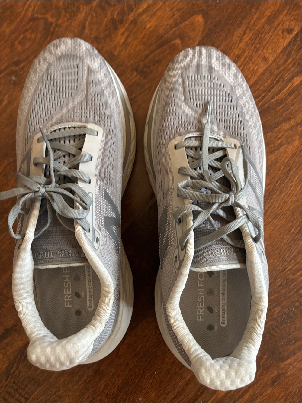 New Balance Gray and White Freshfoam 1080